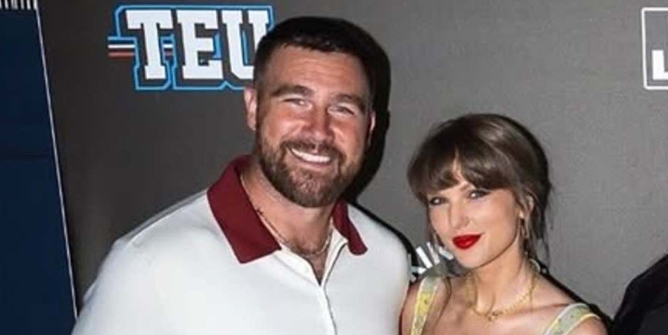 Taylor Swift Wears Simkhai Jacquard Minidress to Travis Kelce's TEU Party